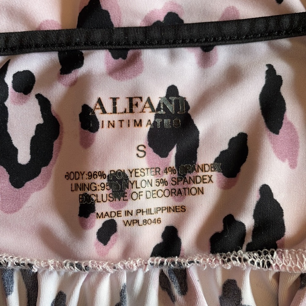 Alfani pink/black leopard print pajama set size s - Picture 7 of 14